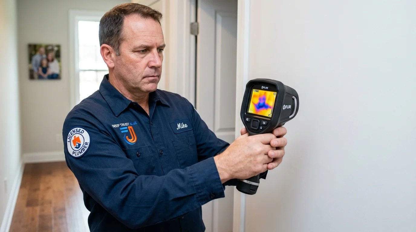 Thermal imaging leak detection by Johns Plumbing LLC in Cedar Falls